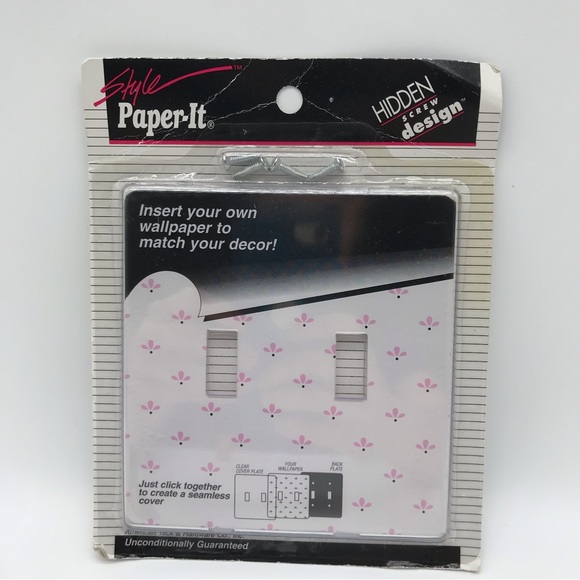 Amerelle Paper-It 2 Toggle Composite Wall Plate Light Switch Plate Wallpaper - Picture 7 of 7